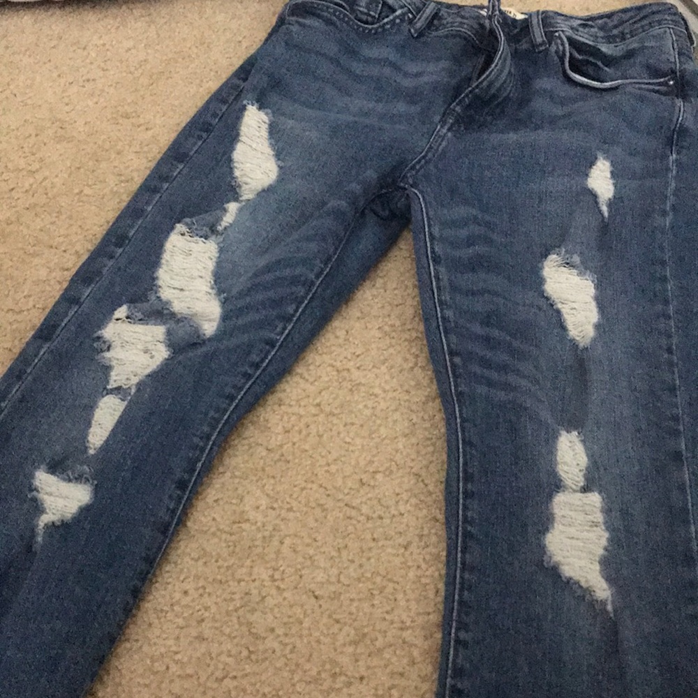 Distressed jeans